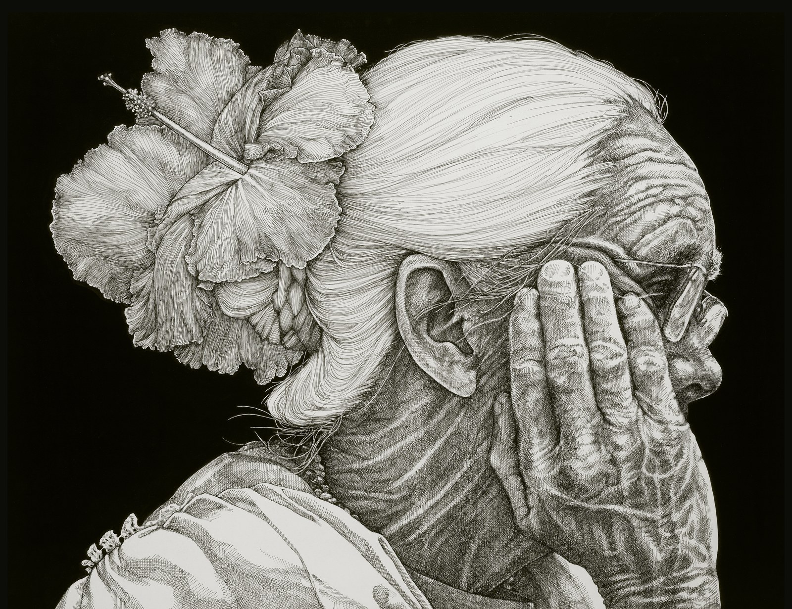 Old Hawaiian Woman by Kristin Bernardo, printed by Maui Digital Imaging.